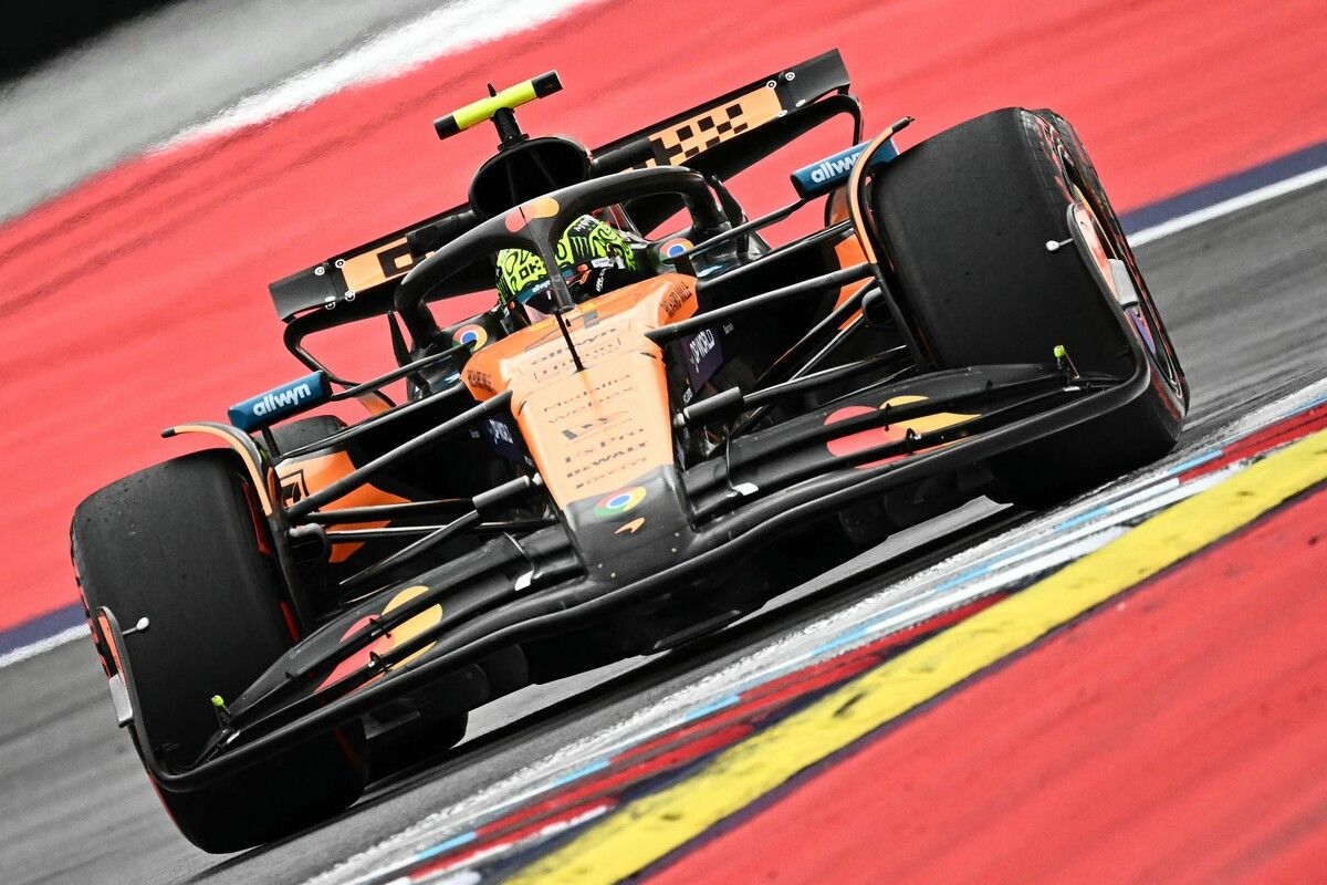 McLaren-Pilot Lando Norris und Teamkollege Ocar Piastri untermauerten ihre Favoritenrolle für den Grand Prix auf dem Red Bull Ring in Spielberg.⇒APA