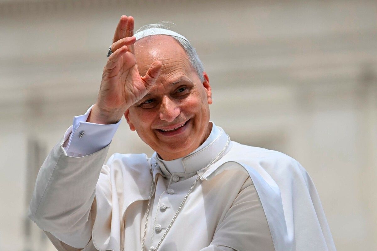 Papst Leo XIV. sprach vor Tausenden Pilgern am Petersplatz. ⇒AFP