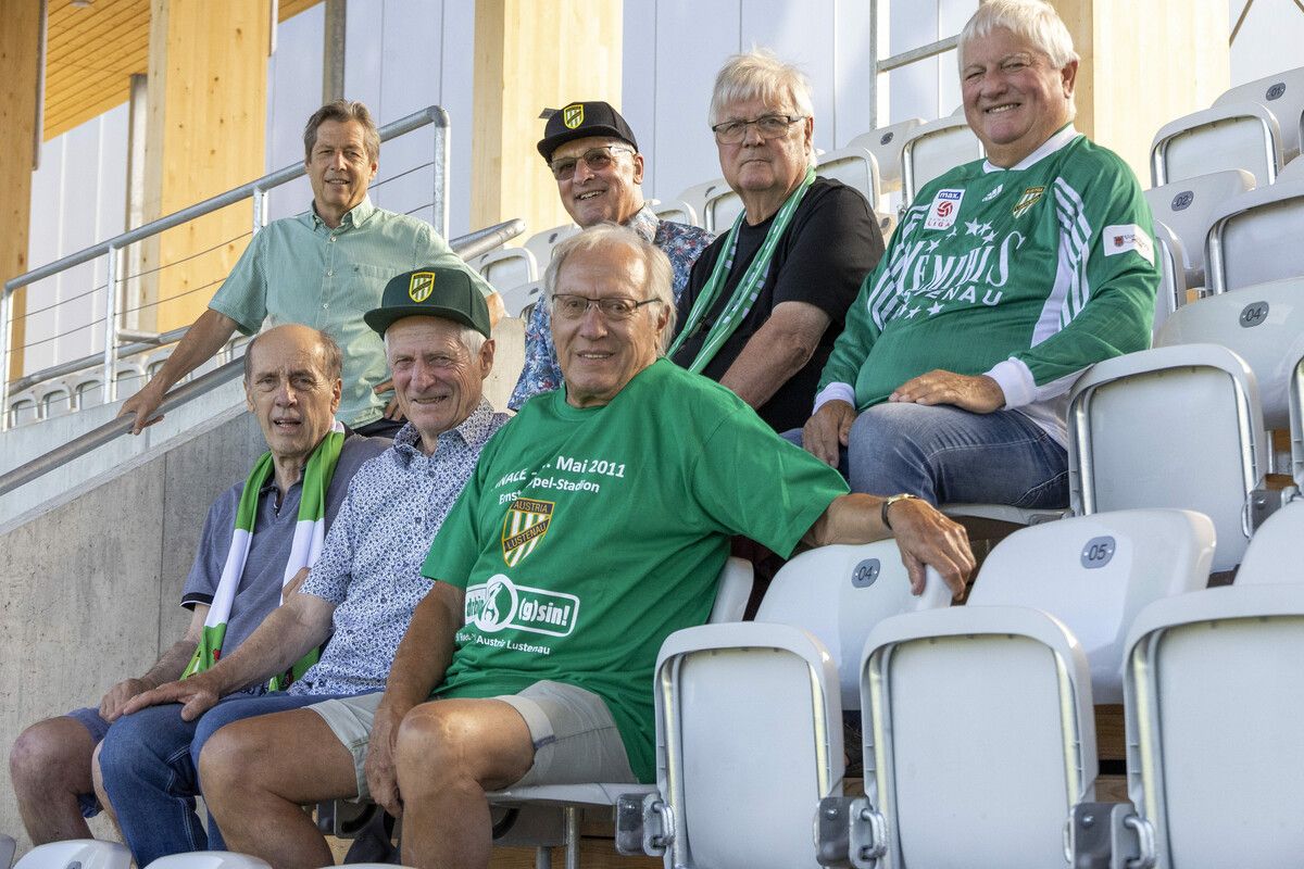 Rundgang mit ehemaligen Funktionären und obmänner Obmann im Reichshofstadion Austria Lustenau