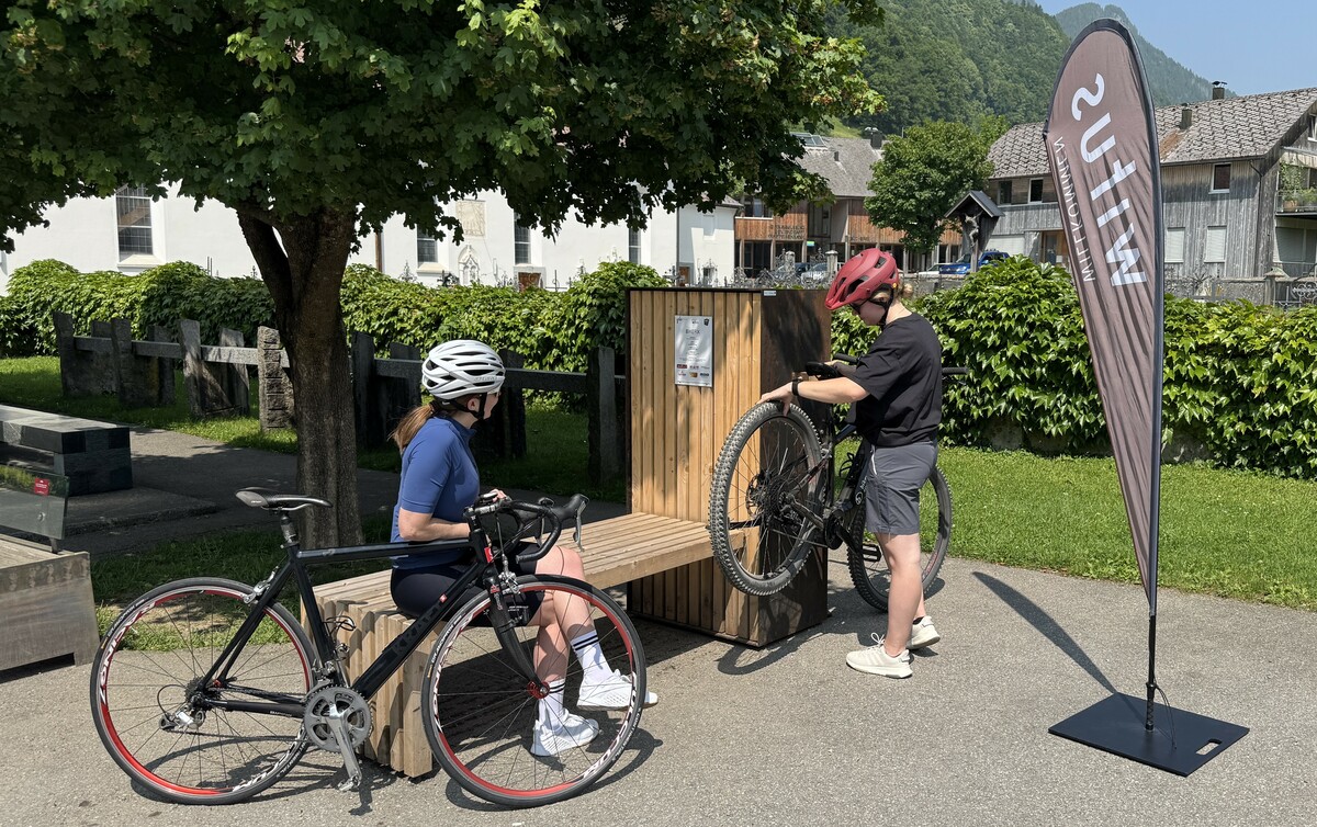 Sieben Radlfixstationen entstanden in den Wälder Gemeinden. ⇒STADT
