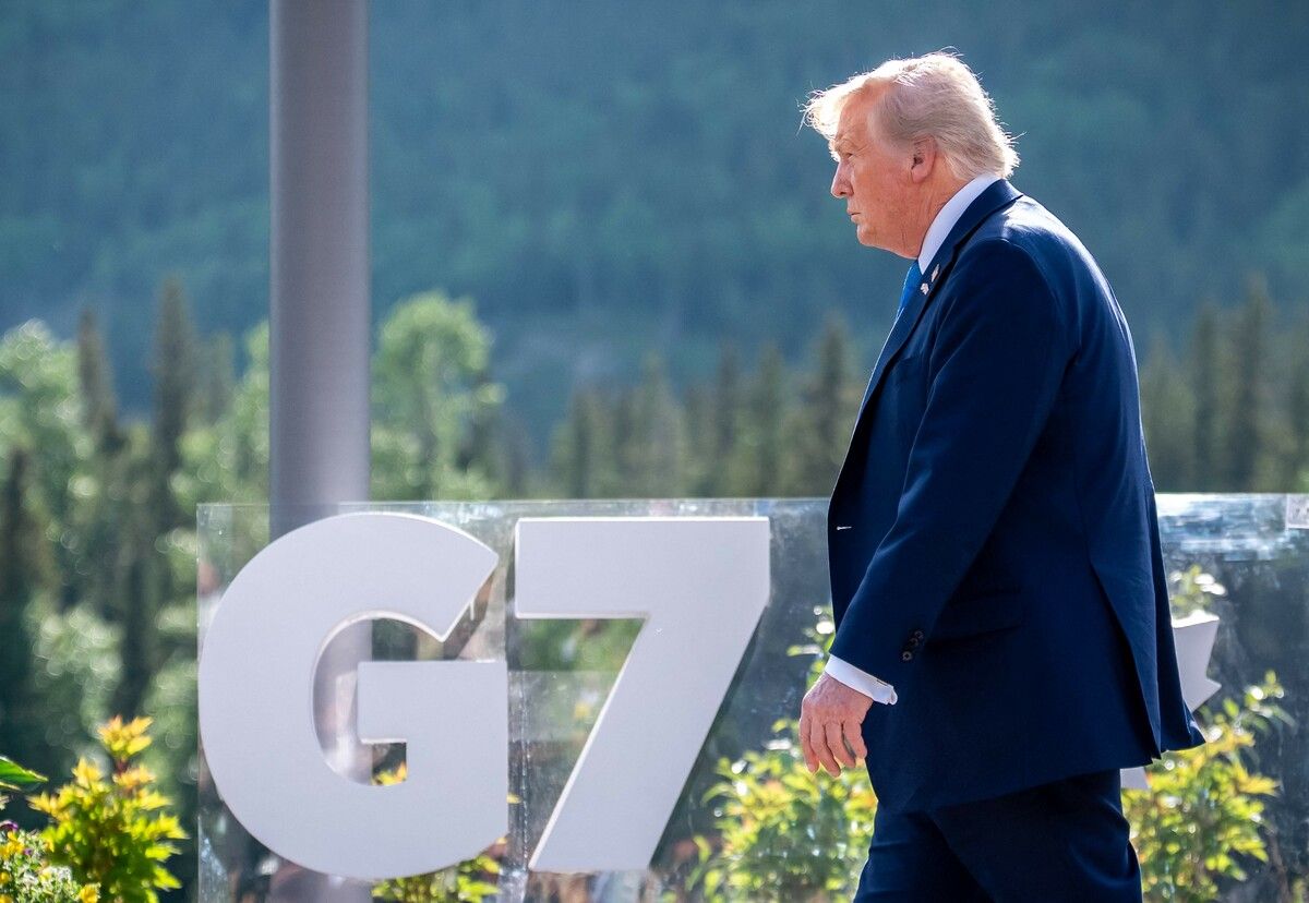 Trump verließ den G7-Gipfel frühzeitig – laut ihm erforderten „große Dinge“ seine sofortige Rückkehr nach Washington. ⇒AFP