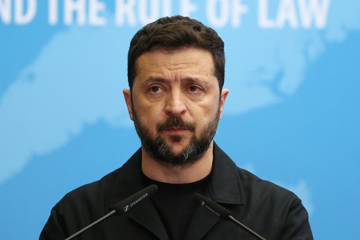 Wolodymyr Selenskyj. Die Ukraine hat bereits Gebiete zum Schutz vermint.⇒AFP