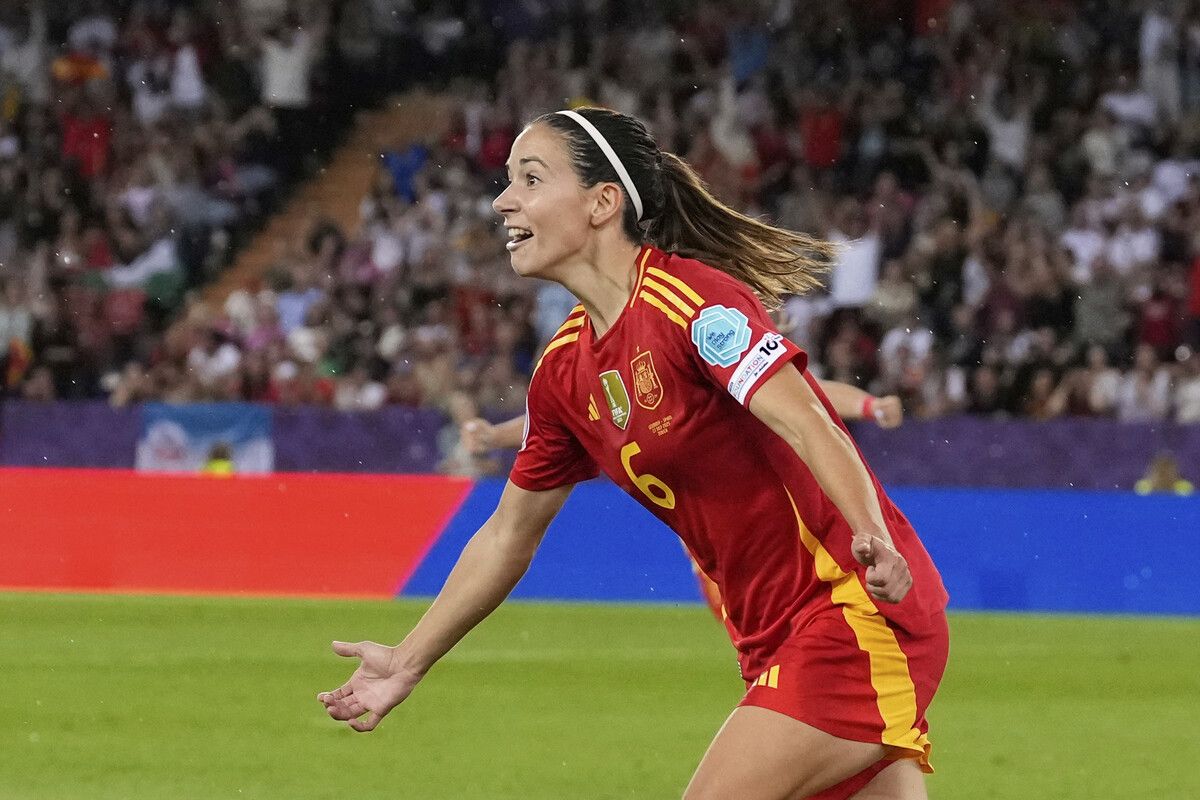 Aitana Bonmati schoss Spaniens Frauen erstmals in ein EM-Endspiel.⇒ap