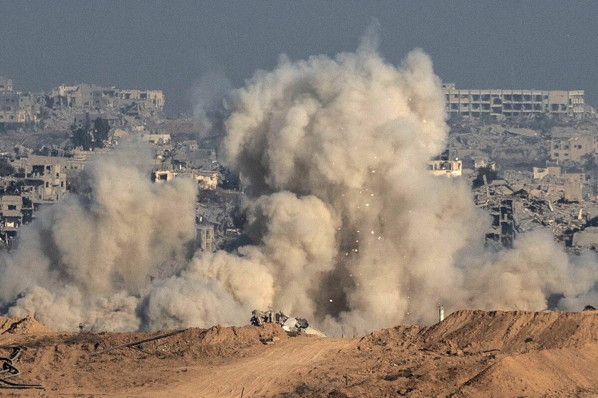 Das israelische Militär griff etwa 130 Ziele im Gazastreifen an.⇒AFP