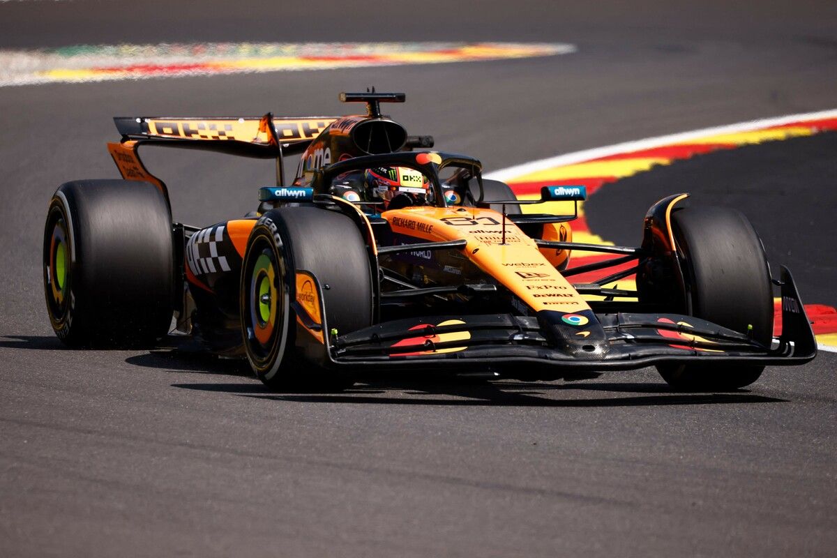 Der Australier Osca Piastri gibt auch in Spa-Francorchamps die Schlagzahl vor. ⇒AP