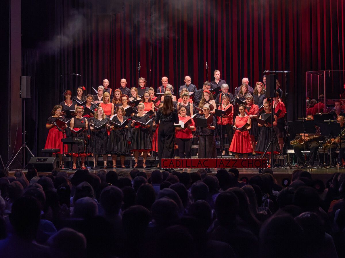 Der Cadillac Jazz Chor feierte 10 Jahre live auf der Bühne der Kulturbühne AmBach.⇒⇒manuel hämmerle