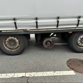 Lkw fuhr trotz fehlendem Rad
