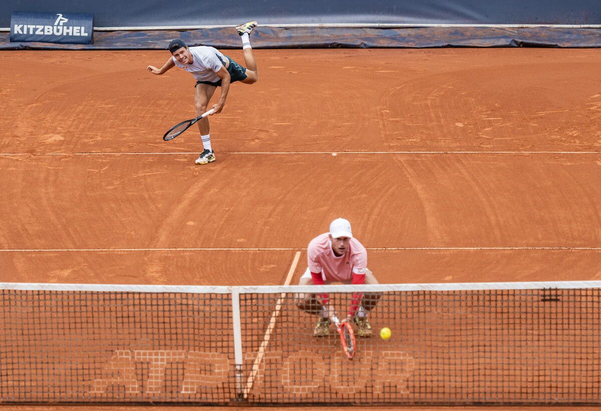 Im Endspiel mussten sich Joel Schwärzler (l.) und Neil Oberleitner mit 6:1, 6:7(3) und 5:10 im Match-Tiebreak geschlagen geben.⇒GEPA