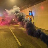 Explosion und Brand im Achraintunnel