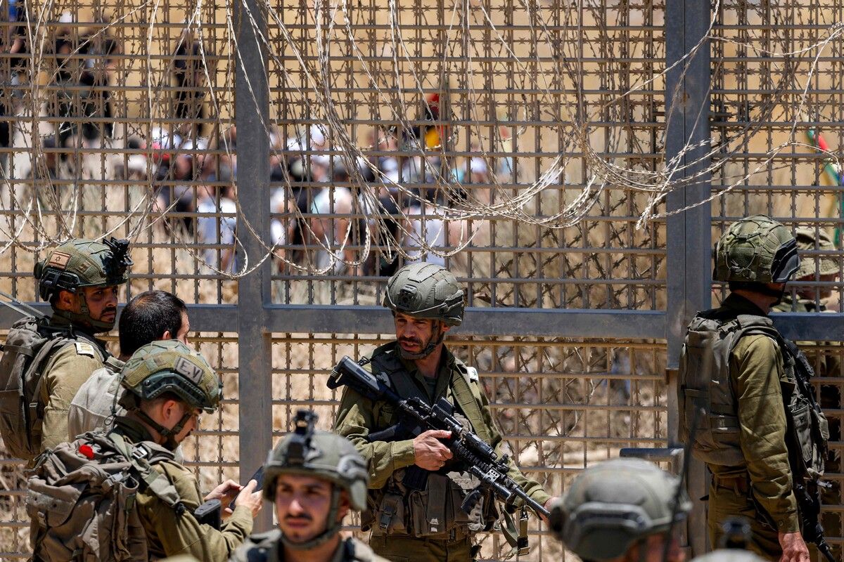 Israelische Truppen versuchten Drusen daran zu hindern, die Grenze zu Syrien zu überqueren.⇒AFP