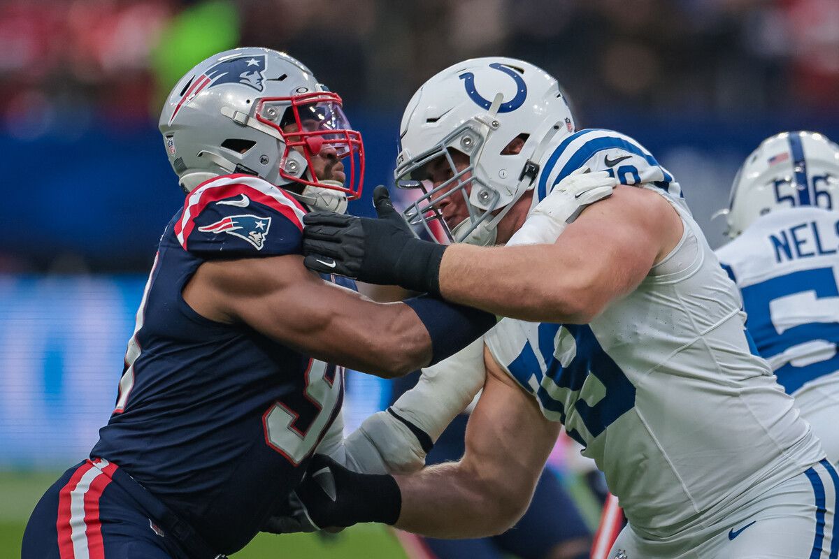 Raimann ist als Offensive Tackle für das Blocken von Verteidigern zuständig, um den Quarterback zu schützen und dem Runningback Raum zu verschaffen.⇒GEPA