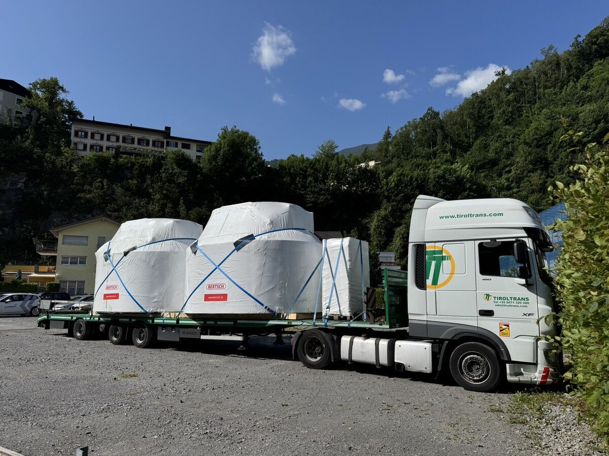 Sondertransport nach Verona für die Käsefertiger von Bertsch Foodtec. FA