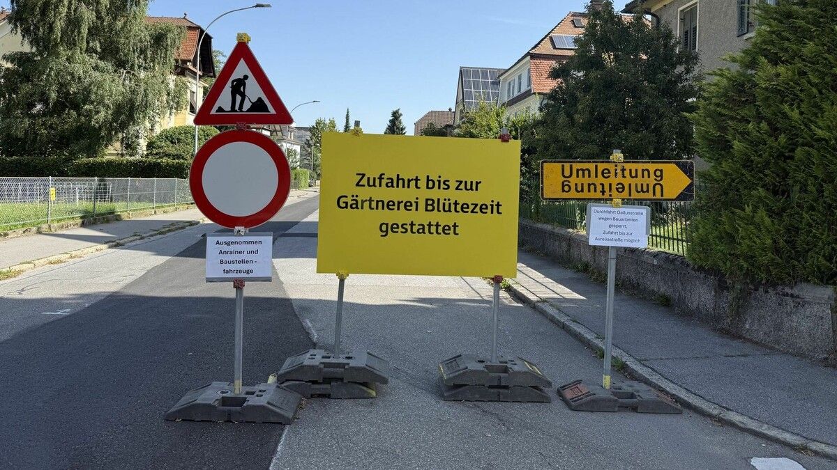Ab der Gallusstraße ist die Einfahrt nur für Anrainer und Baustellenfahrzeuge gestattet. ⇒SKÖ