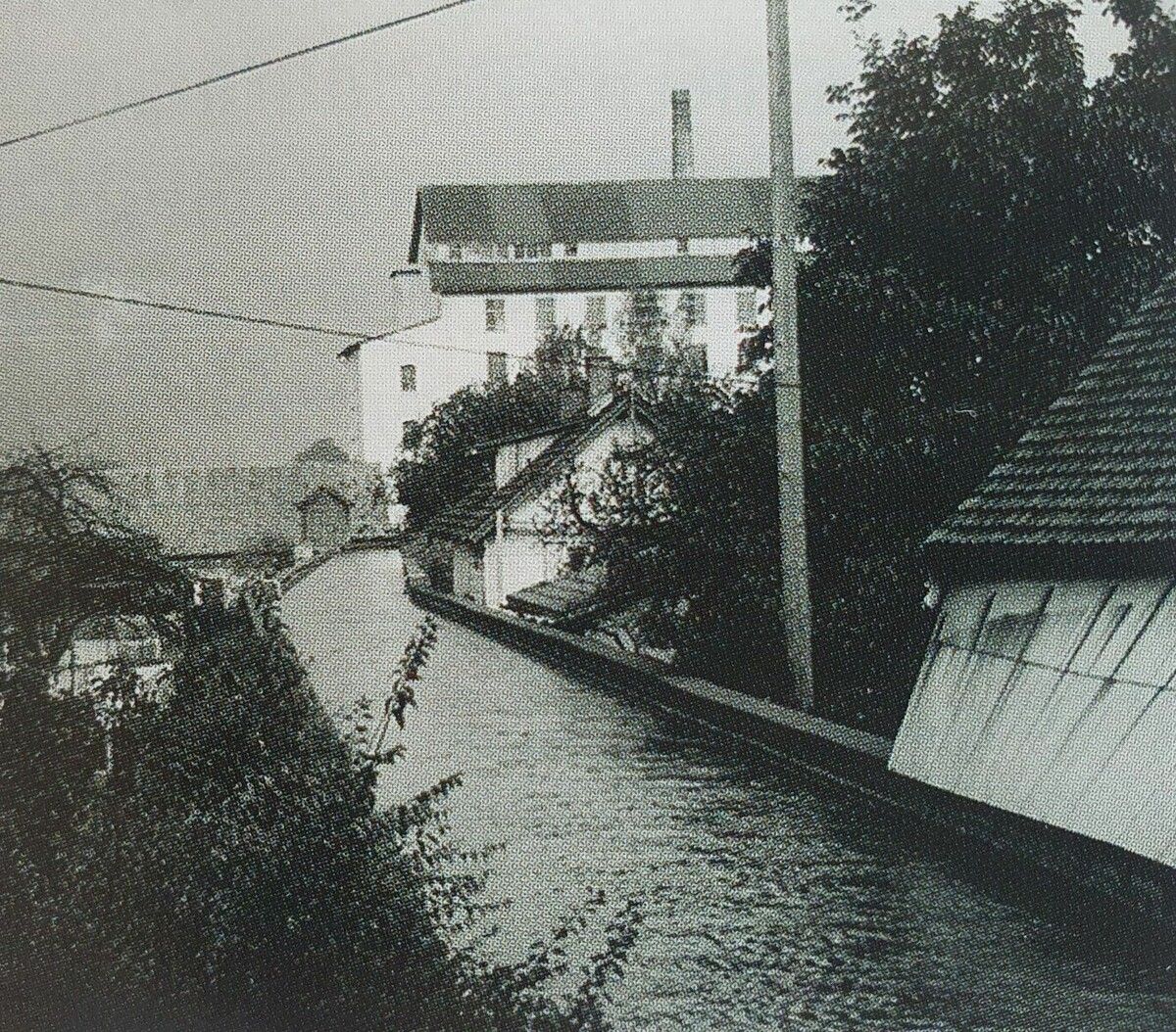 Alvierkanal und Lünerseefabrik, 1888 – frühe Zeugnisse industrieller Wassernutzung. ⇒⇒Zentralalrchiv Getzner Mutter & Cie.