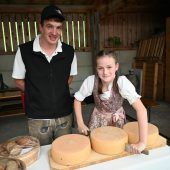 Käseanschnitt in der „Gamperdond“