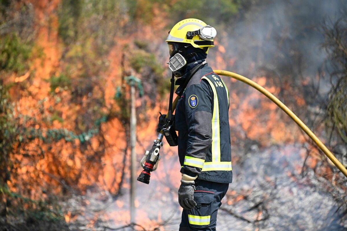 Die spanische Feuerwehr bekam Hilfe aus Deutschland.⇒AFP