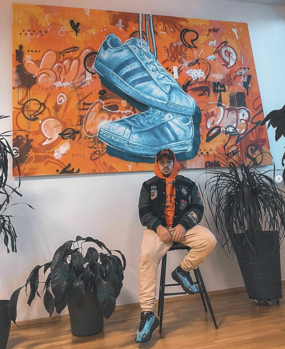 Domingo Mattle zaubert mit der Spraydose große Kunstwerke.⇒Gerhard Riezler