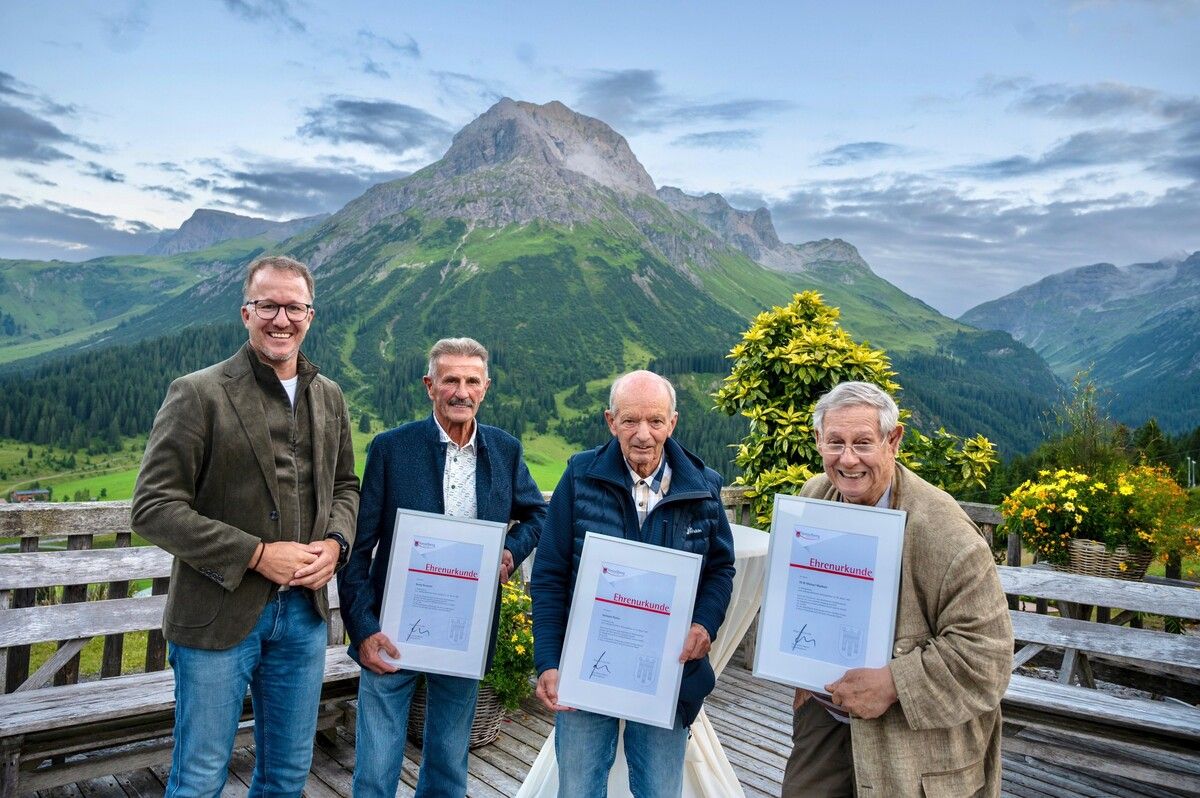 Drei der fünf Helden wurden anlässlich des Ehrungsabends in Lech geehrt. ⇒Dietmar Hurnaus