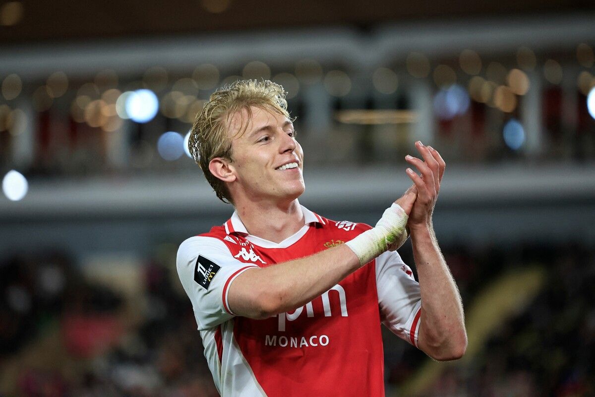 Ex-Sturm-Graz-Spieler Mika Biereth traf im Test gegen Ajax für AS Monaco.⇒ap