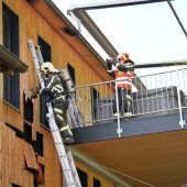 Flammen an der Fassade