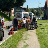 Sturz mit Motorrad
