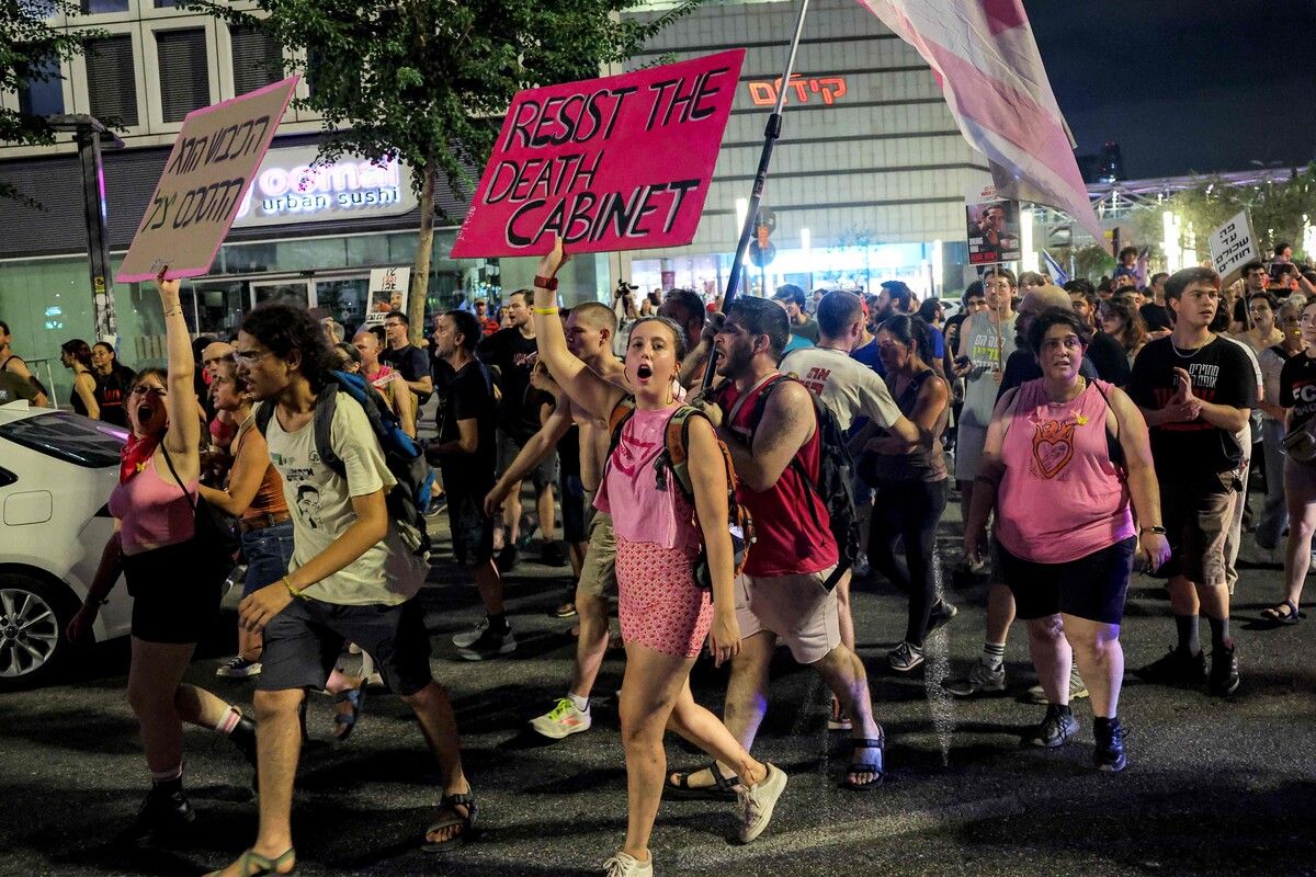 Massive Proteste fanden in Tel Aviv und anderen Städten statt.⇒AFP