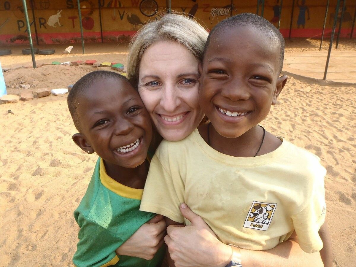Nicole Kantner besucht einen Kindergarten in Ghana.⇒Kantner (4)