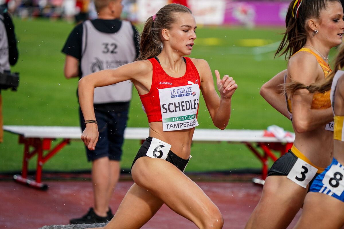 Pauline Schedler kam über 1500 m mit persönlicher Bestleistung ins Ziel.