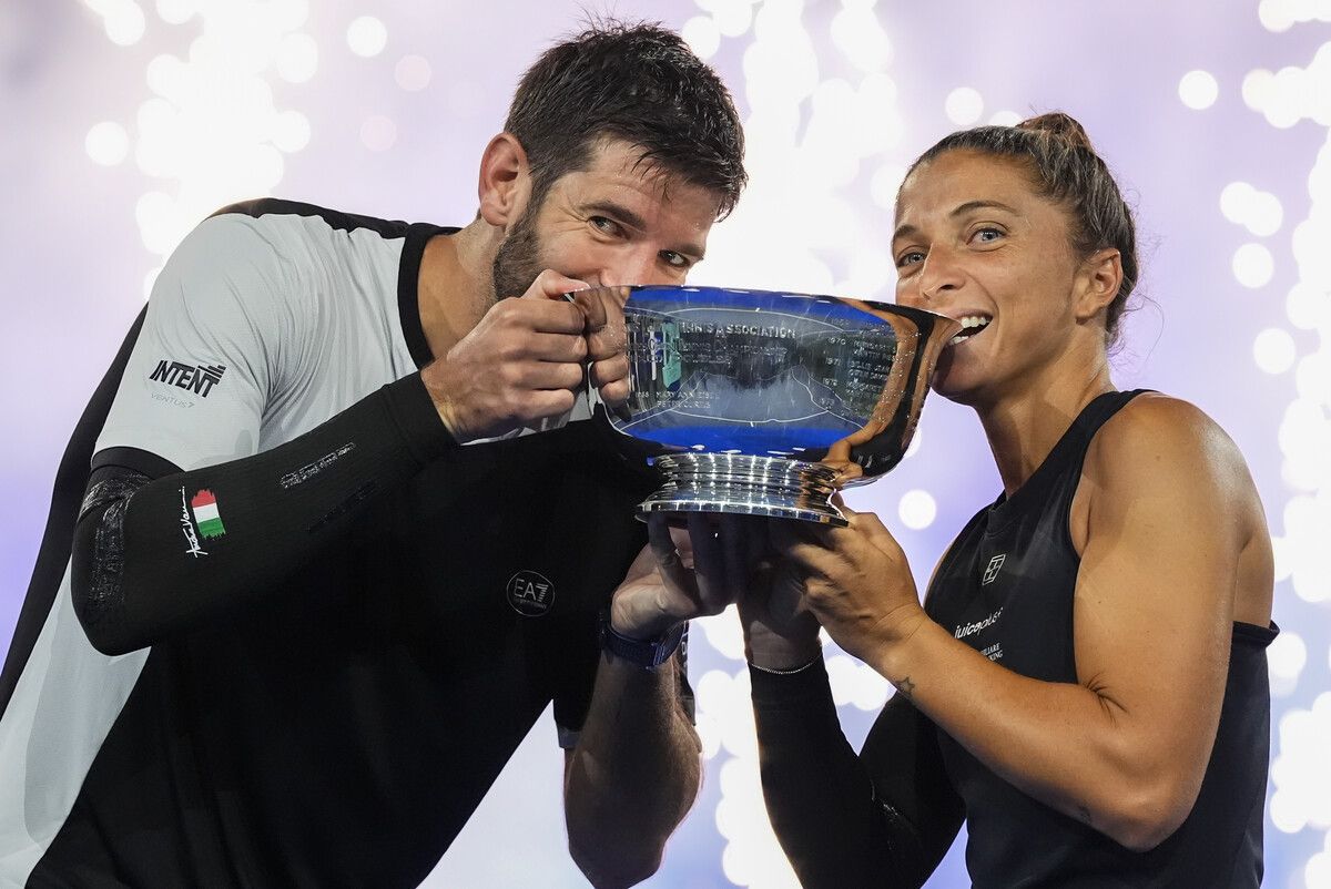 Sara Errani und Andrea Vavassori verteidigten bei den US Open ihren Mixed-Titel.⇒ap