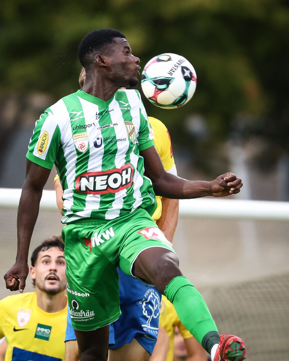 VIENNA,AUSTRIA,29.AUG.25 - SOCCER - ADMIRAL 2. Liga, First Vienna FC 1894 vs SC Austria Lustenau Image shows Mame Wade (A.Lustenau). Photo: GEPA pictures/ Armin Rauthner