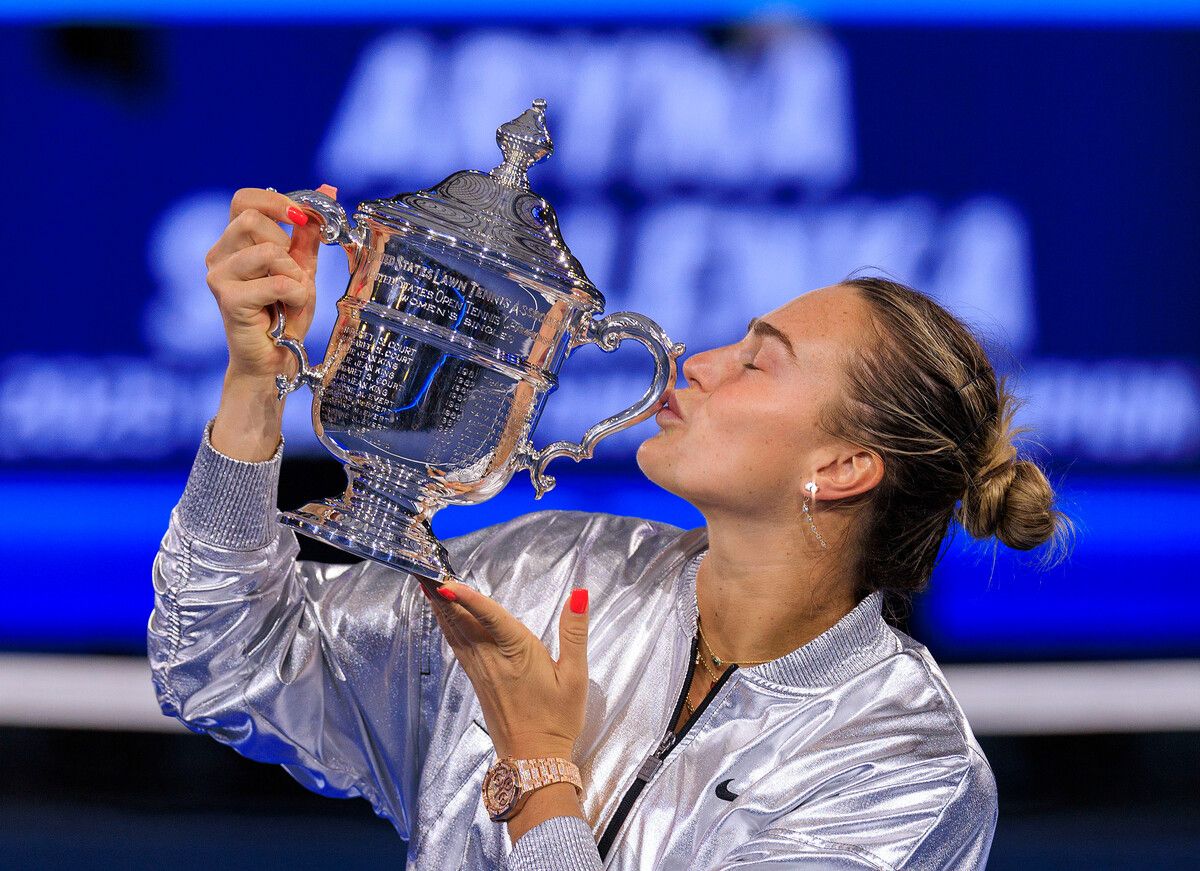 Aryna Sabalenka kassierte den bisher höchsten Siegerscheck bei einem Grand-Slam-Turnier in Höhe von fünf Millionen Dollar (4,27 Mill. Euro).⇒AP