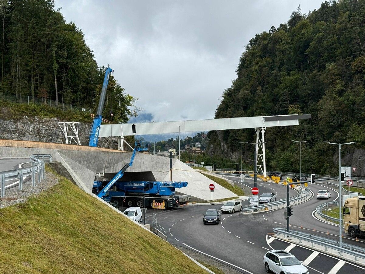 Bis zu 950 Tonnen Gestein pro Tag sollen über das Band abtransportiert werden.⇒VN