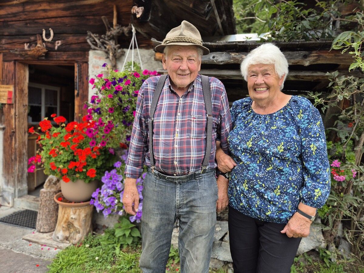 Christian und Maria Müller leben seit 28 Jahren von Ende April bis Anfang Oktober auf der Unteren Brüggele Alpe. ⇒VN/Julia Böcken