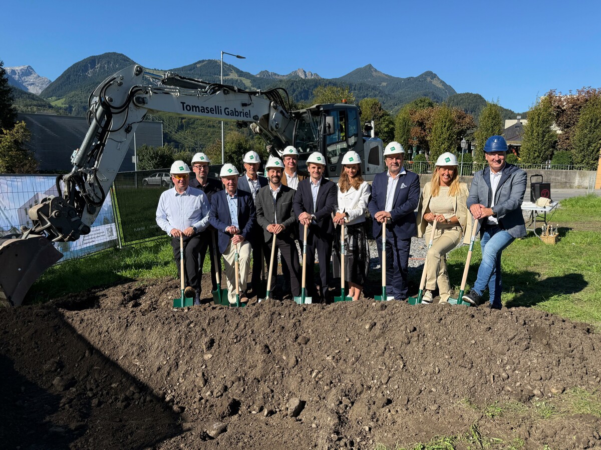 Der Spatenstich markiert den offiziellen Baustart für das neue Dieffenbacher Energy Hauptquartier in der Fohrenburgerstraße.⇒stadt Bludenz