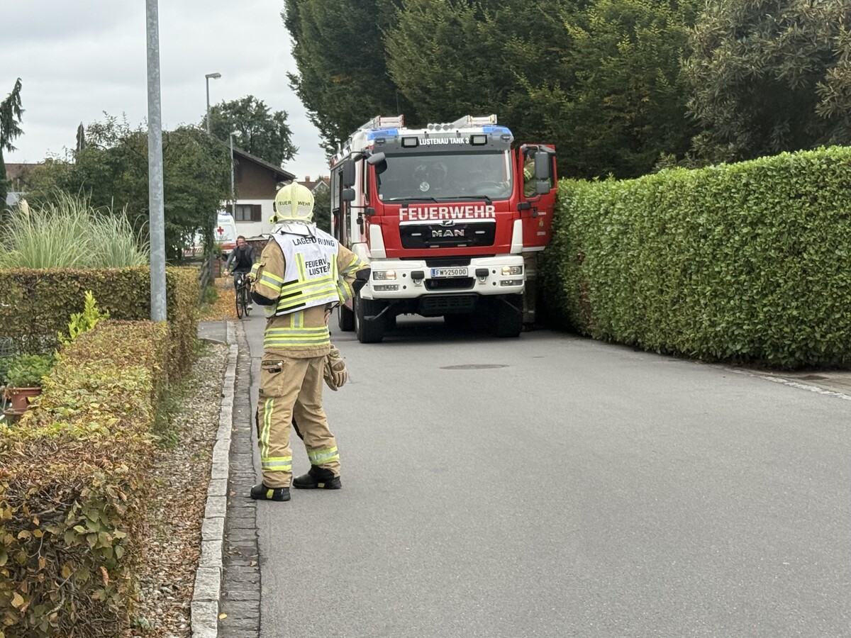 Die Feuerwehr konnte die Gefahr durch Sperre der Gaszufuhr rasch eindämmen.⇒VOL/Vlach