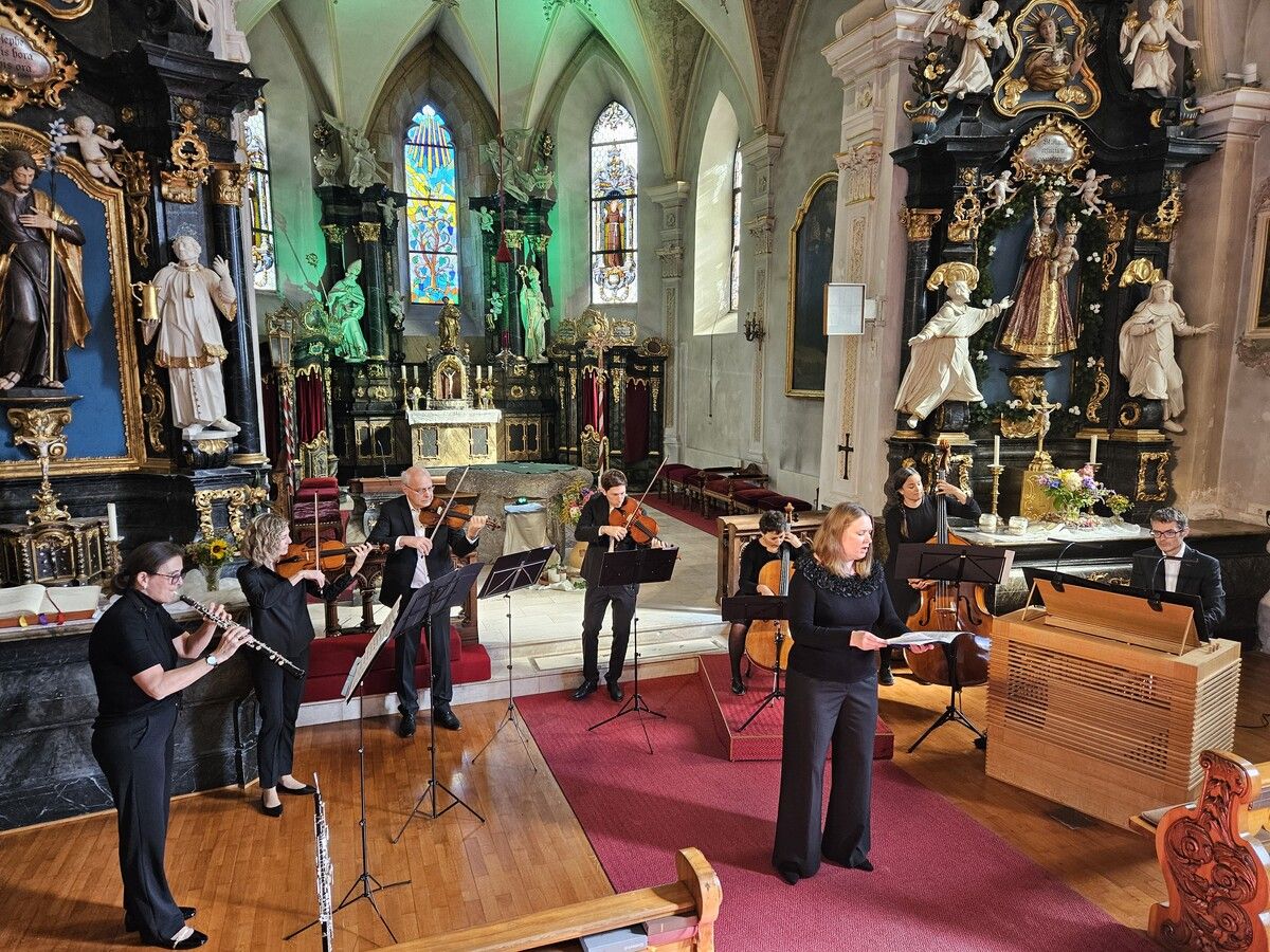 Die Konzertvereinigung Musica Sacra beim Konzert am 7. September in der Pfarrkirche St. Gallenkirch. ⇒Martn Loretz