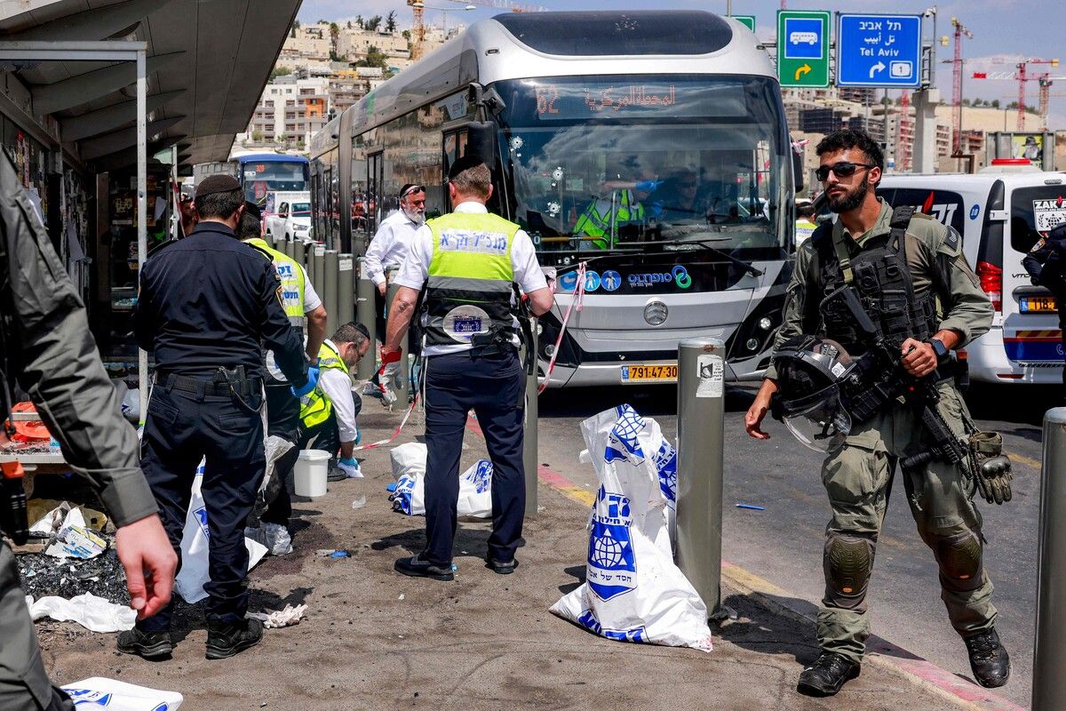 Die Schüsse fielen an einer wichtigen Kreuzung im Norden Jerusalems. ⇒AFP