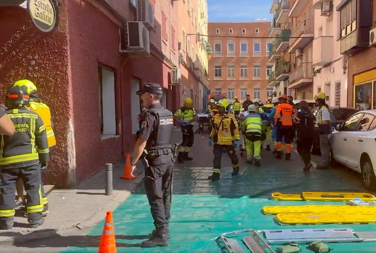 Die schwere Explosion hatte sich im Viertel Vallecas ereignet.⇒AFP