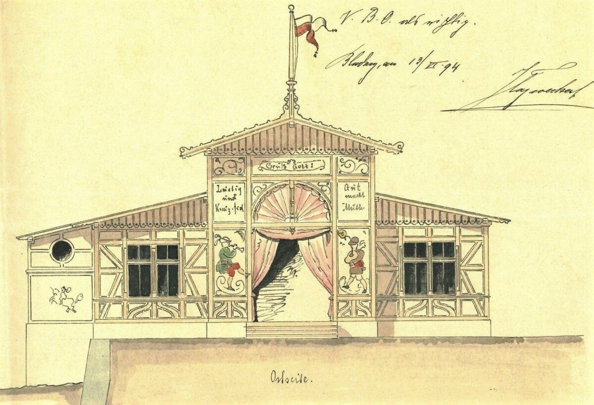 Die wunderschöne ostseitige Fassade ist leider nur auf dem Plan dokumentiert. ⇒stadtarchiv bludenz