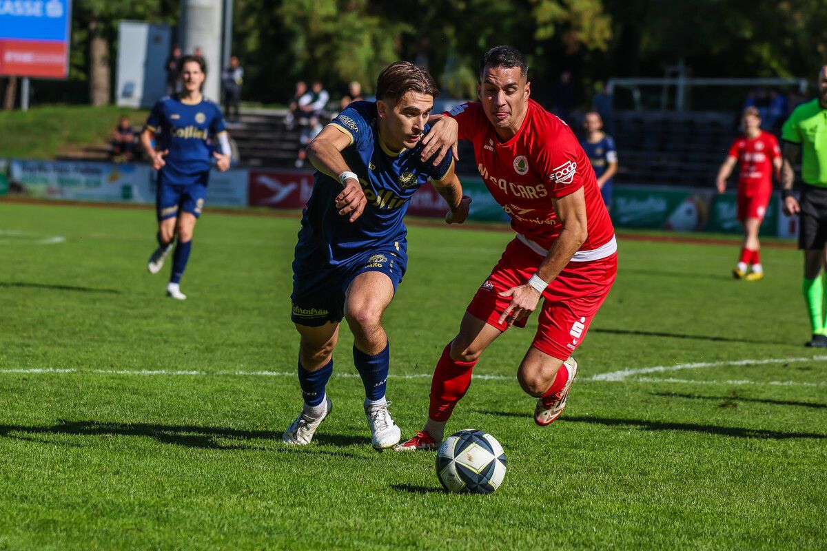 Die Zuschauer auf der Birenwiese sahen ein rassiges Derby zwischen dem FC Dornbirn und VfB Hohenems.⇒steurer