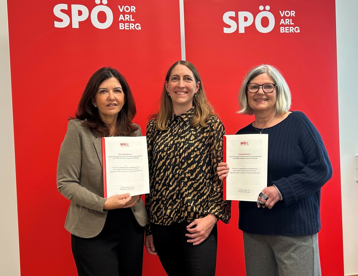 Drei Frauen, die ein gemeinsames Anliegen vertreten v.l.: Manuela Auer, Angelika Schmid und Bea Madlener-Tonetti.⇒spö
