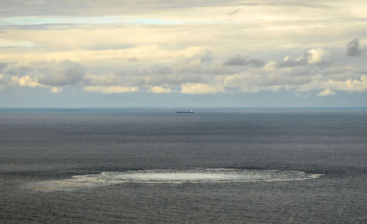Ein Bild, das um die Welt ging: Gasaustritt nach Explosion an Nord-Stream-Pipeline.⇒AFP
