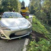 Von Straße abgedriftet