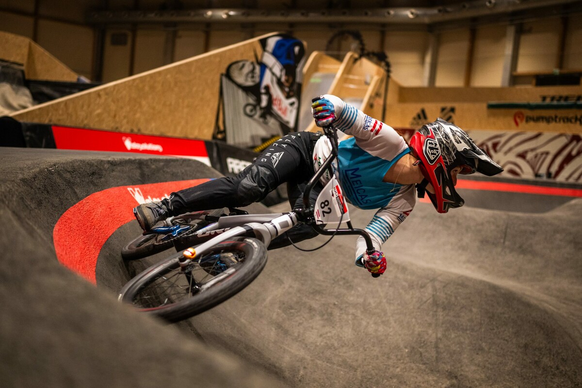 Hannah Muther erreichte bei der 5. UCI Pumptrack-WM im Jahr 2023 das Achtelfinale. ⇒Jörg Mitterer