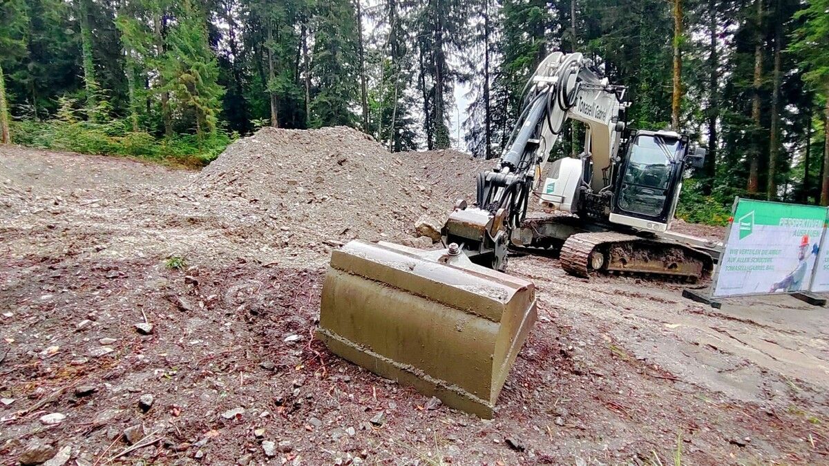 Hier entsteht bei Schnifis ein neuer Hochbehälter zur Wasserversorgung.