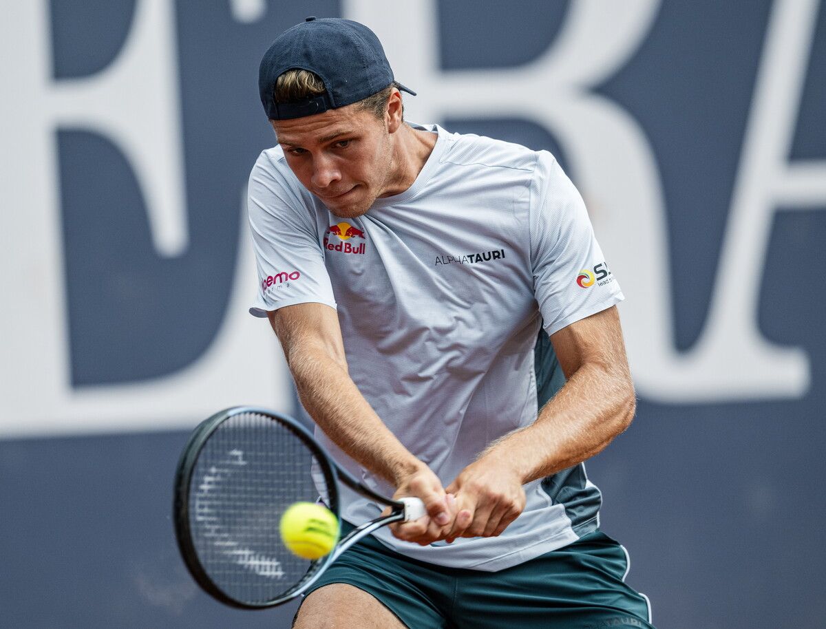 Joel Schwärzler steht beim Heim-Challenger in Tulln im Achtelfinale.⇒GEPA