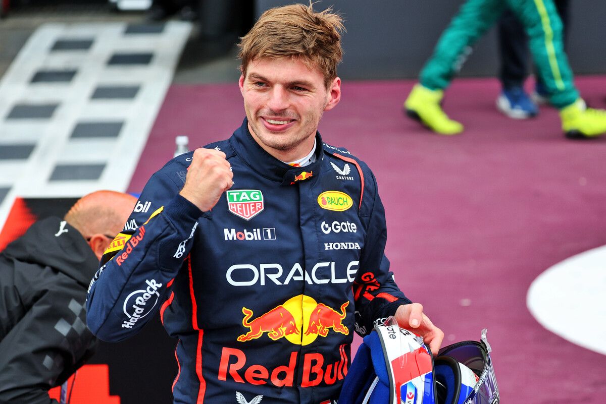 Max Verstappen betonte nach seinem 67. GP-Erfolg stolz: „Ein unglaubliches Rennen, on fire!“ ⇒GEPA