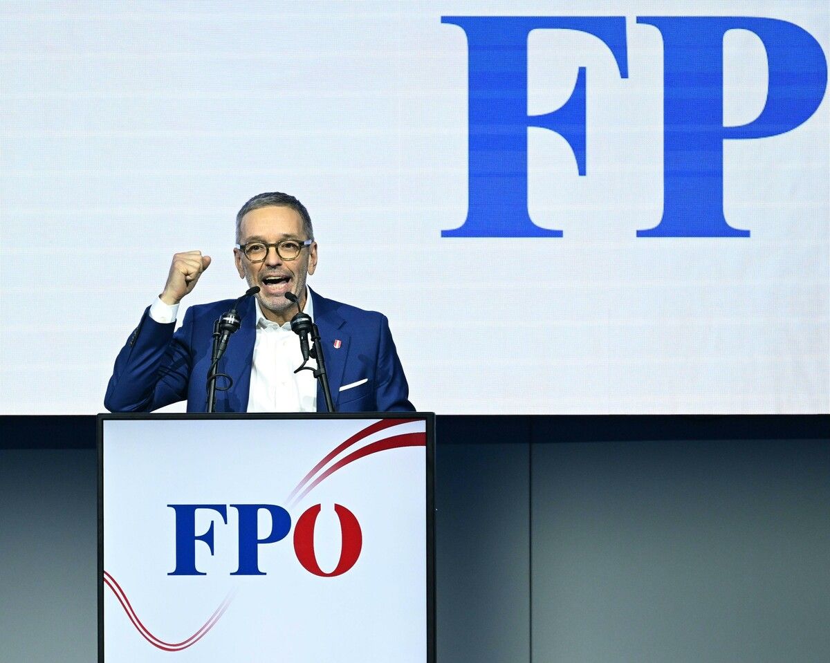 Parteichef Herbert Kickl beim Bundesparteitag der FPÖ.⇒APA