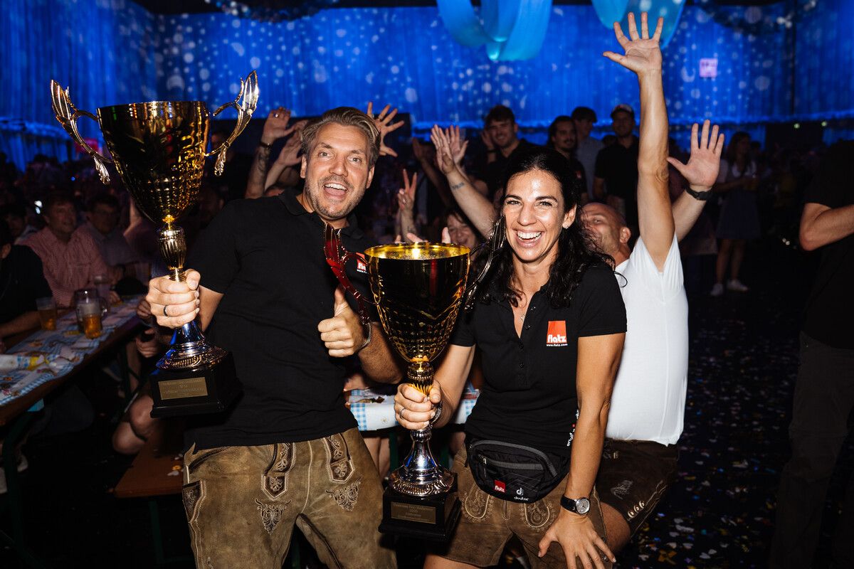 Top-Team mit toller Leistung: Stefan und Sabrina Flatz mit ihrem starken Flatz Running Team.