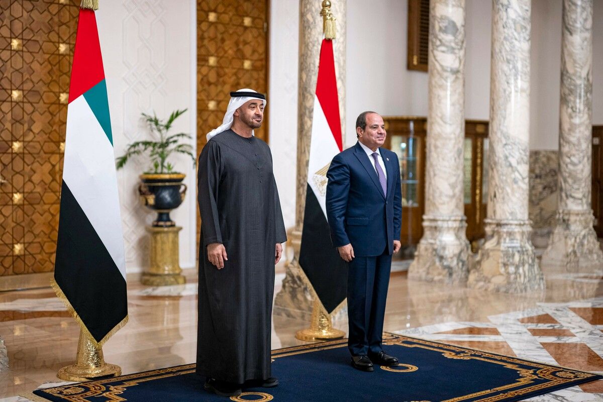 Ägyptens Präsident al-Sisi ist ermutigt vom Gesprächsverlauf.⇒AFP/UAE PRESIDENTIAL COURT